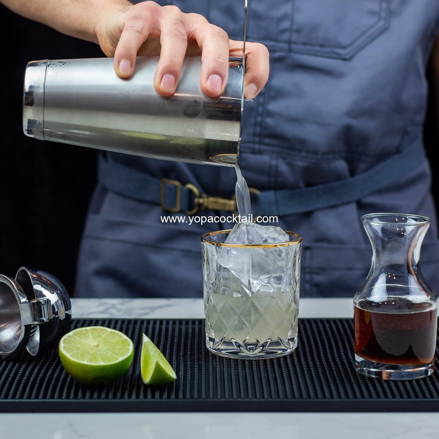 Wholesale Professional Cocktail Shaker Set Bartending Kit: 28 oz Weighted Boston Shaker Tins, Hawthorne Strainer, and Japanese Jigger - Supplier