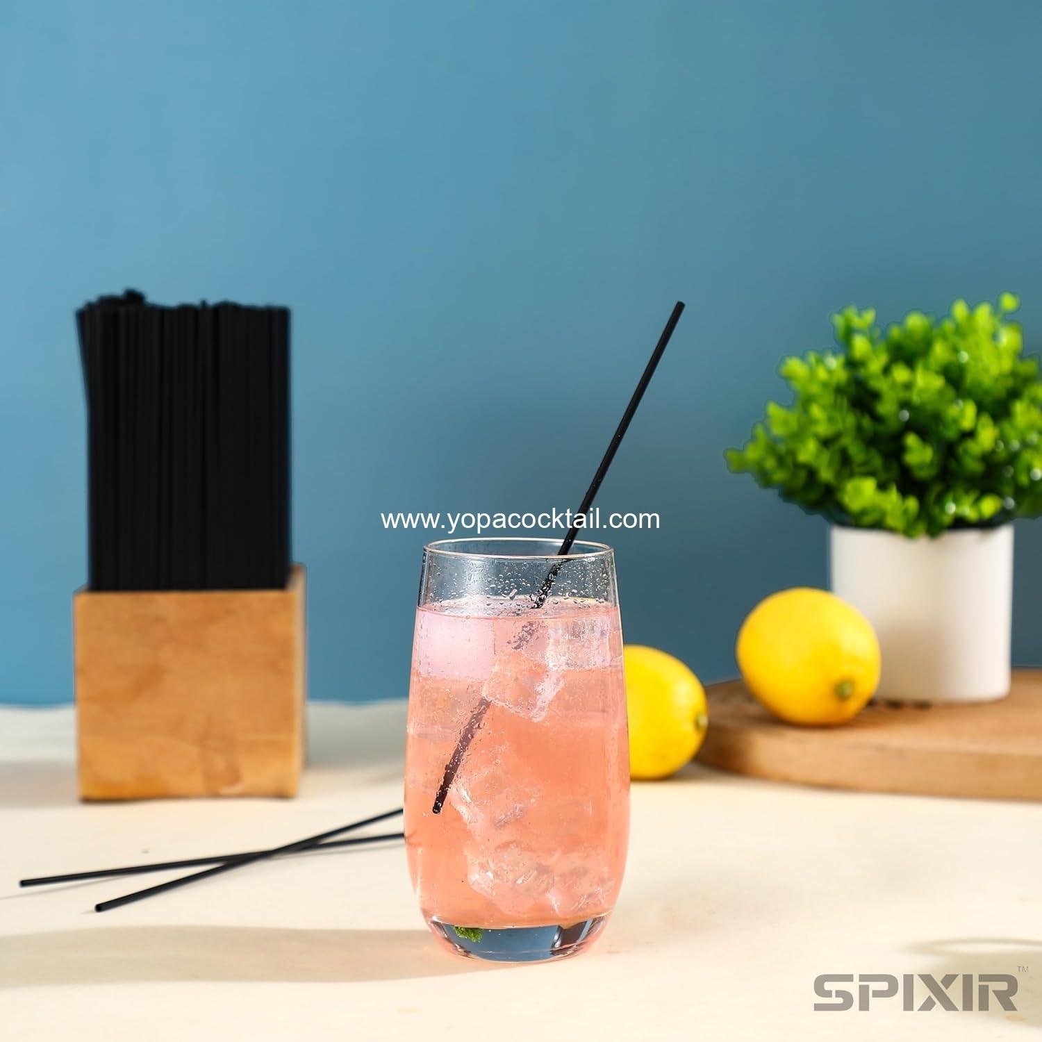 Wholesale Coffee Stir Sticks, Disposable 5.5-inch Plastic Drinking Straws, 1000pcs Cocktail Stirrers, Black Straws, Supplier