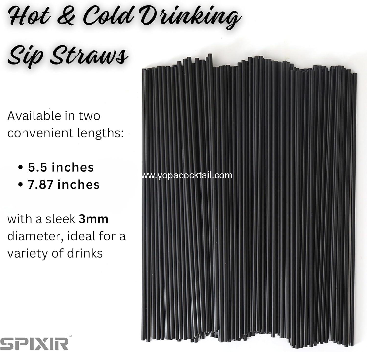 Wholesale Coffee Stir Sticks, Disposable 5.5-inch Plastic Drinking Straws, 1000pcs Cocktail Stirrers, Black Straws, Supplier