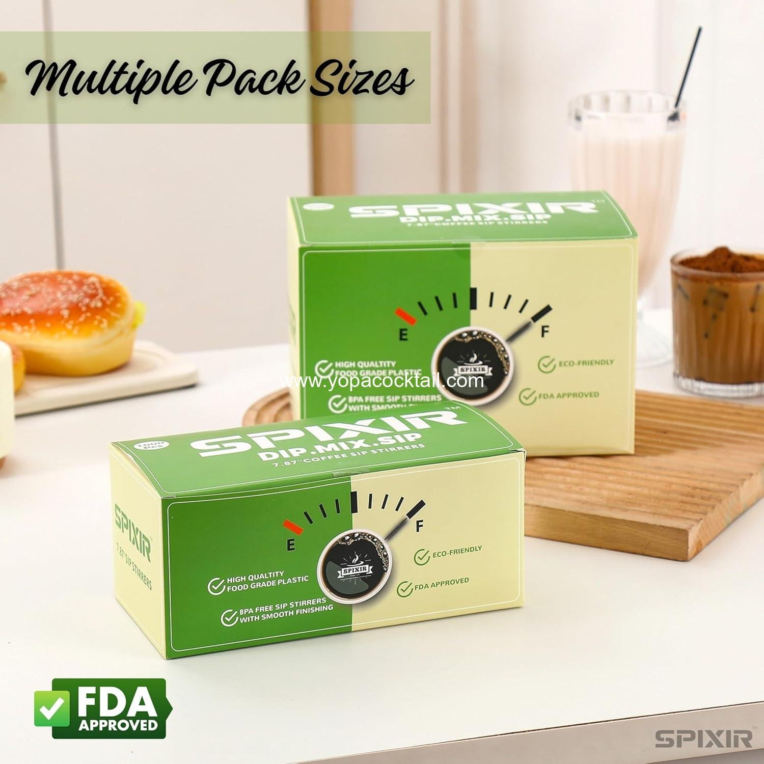 Wholesale Coffee Stir Sticks, Disposable 5.5-inch Plastic Drinking Straws, 1000pcs Cocktail Stirrers, Black Straws, Supplier