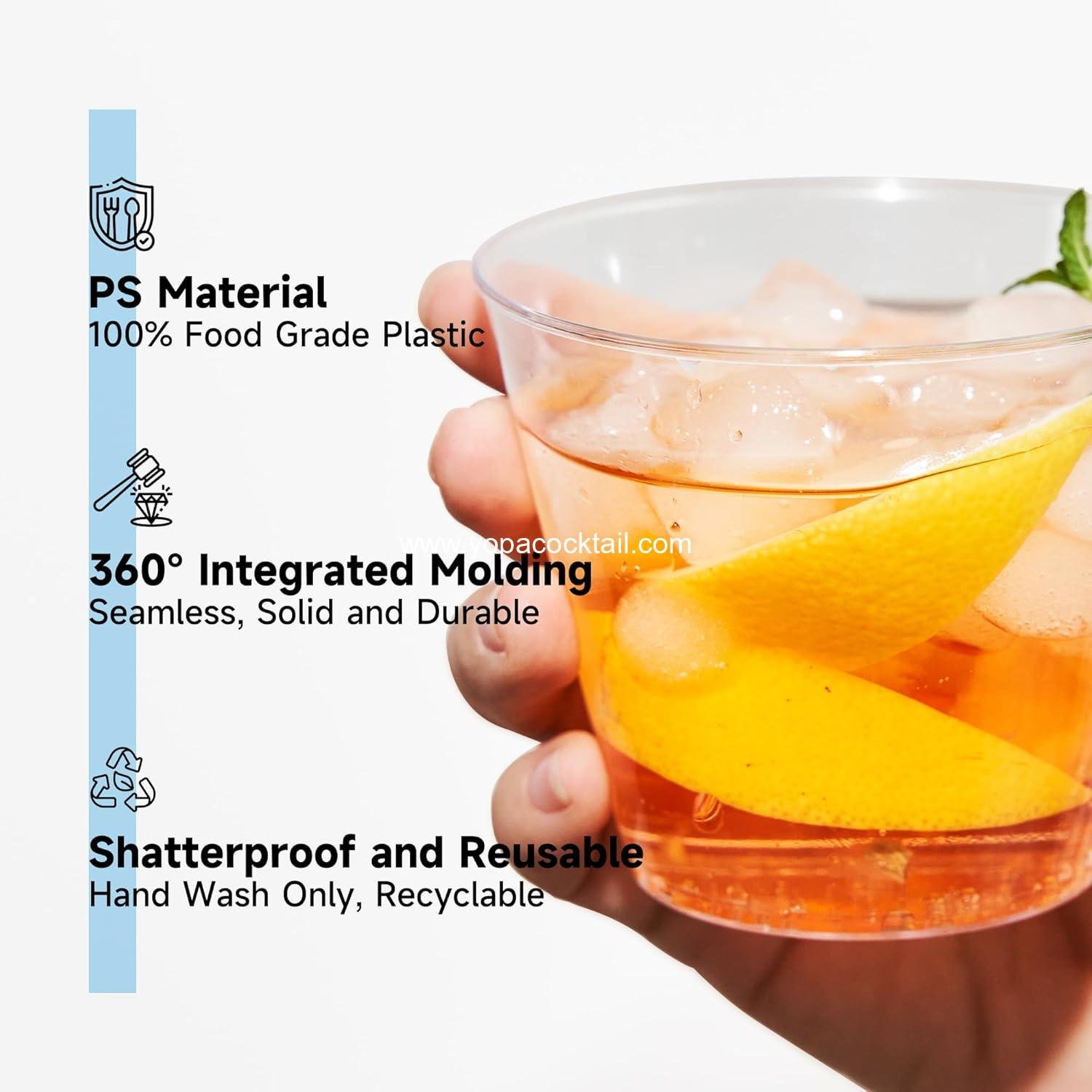 Wholesale 9 oz Clear Plastic Cups 100 Pack, Disposable Party Tumblers and Cocktail Cups for Events, Weddings, and Parties - Supplier