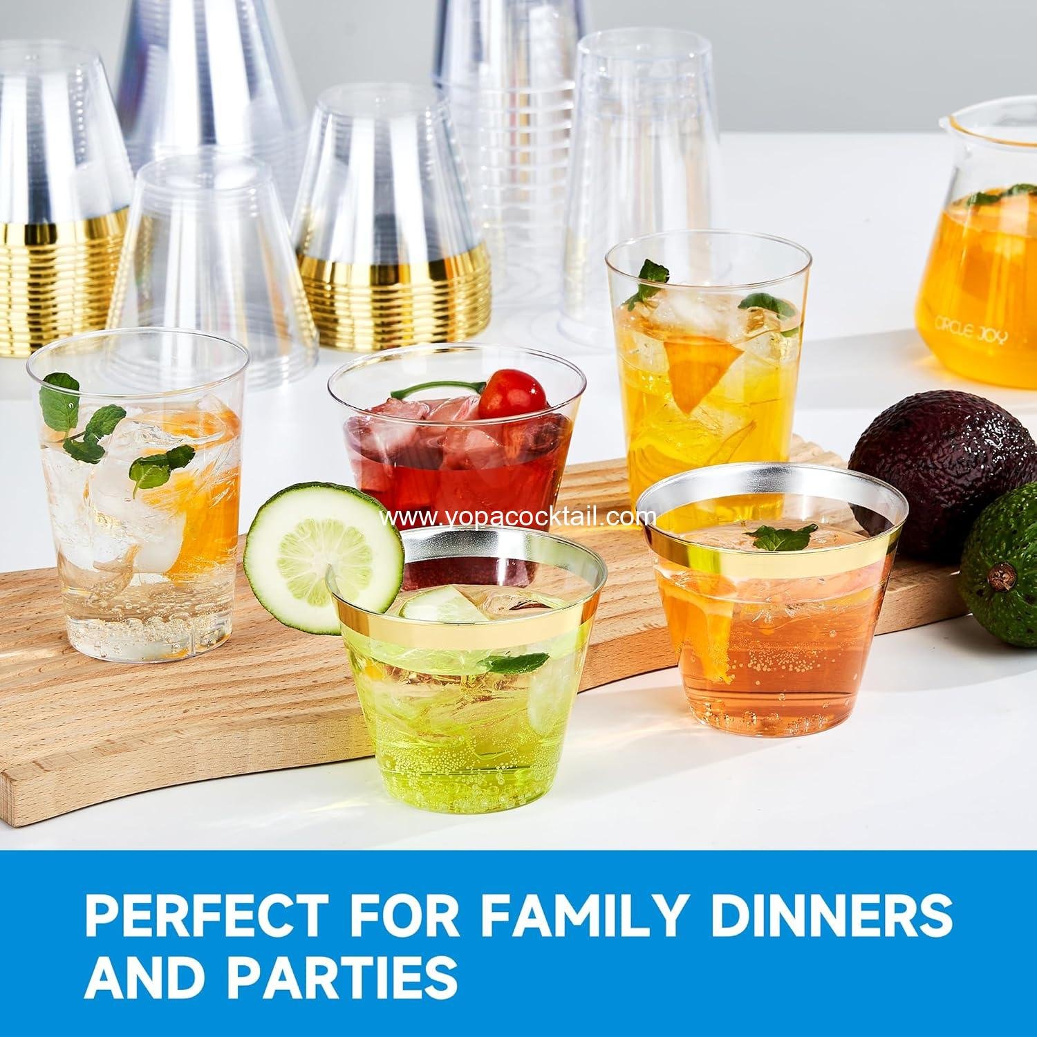 Wholesale 9 oz Clear Plastic Cups 100 Pack, Disposable Party Tumblers and Cocktail Cups for Events, Weddings, and Parties - Supplier