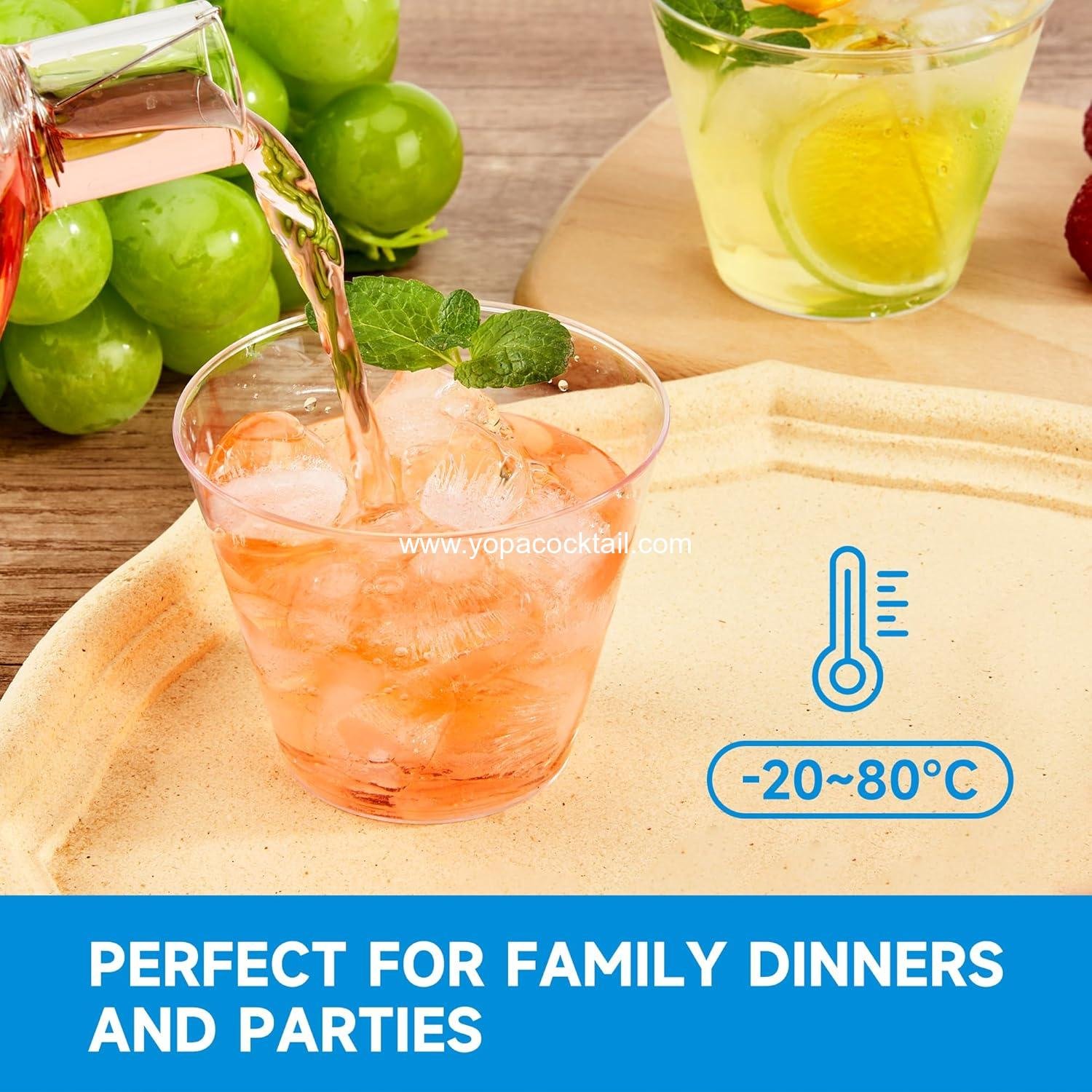Wholesale 9 oz Clear Plastic Cups 100 Pack, Disposable Party Tumblers and Cocktail Cups for Events, Weddings, and Parties - Supplier