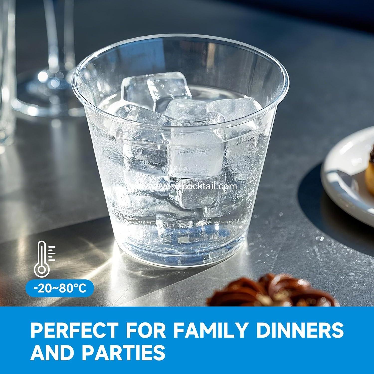 Wholesale 9 oz Clear Plastic Cups 100 Pack, Disposable Party Tumblers and Cocktail Cups for Events, Weddings, and Parties - Supplier