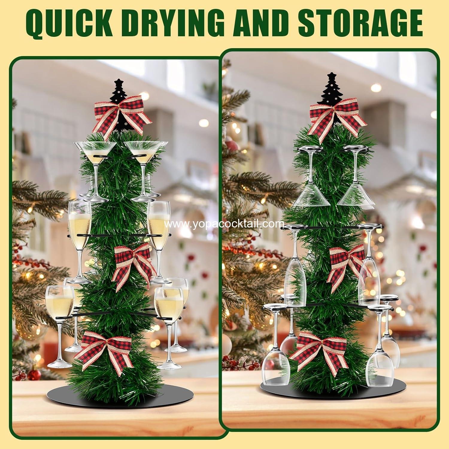 Wholesale Christmas Cocktail Tree Stand, 3-Tier Champagne Tower with 12 Holders for Displaying Cocktails, Martinis, Margaritas at Weddings, Bridal Showers, Parties, and Celebrations - Supplier Wholesale Christmas Cocktail Tree Stand, 3-Tier Champagne Tower with 12 Holders for Displaying Cocktails, Martinis, Margaritas at Weddings, Bridal Showers, Parties, and Celebrations - Supplier