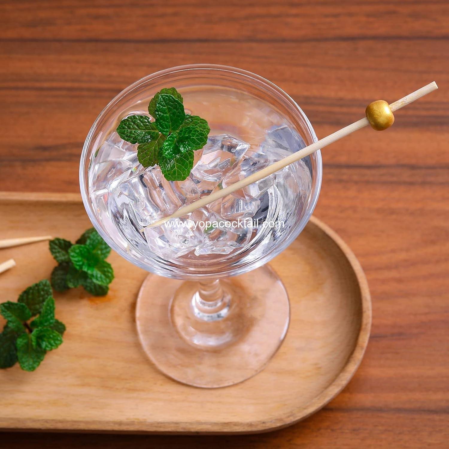 Wholesale 200 Pcs 4.7 Inch Bamboo Cocktail Picks for Appetizers, Skewers for Drinks, Desserts, and Charcuterie, Fancy Gold Pearl Toothpicks for Wedding Party - Supplier Wholesale 200 Pcs 4.7 Inch Bamboo Cocktail Picks for Appetizers, Skewers for Drinks, Desserts, and Charcuterie, Fancy Gold Pearl Toothpicks for Wedding Party - Supplier