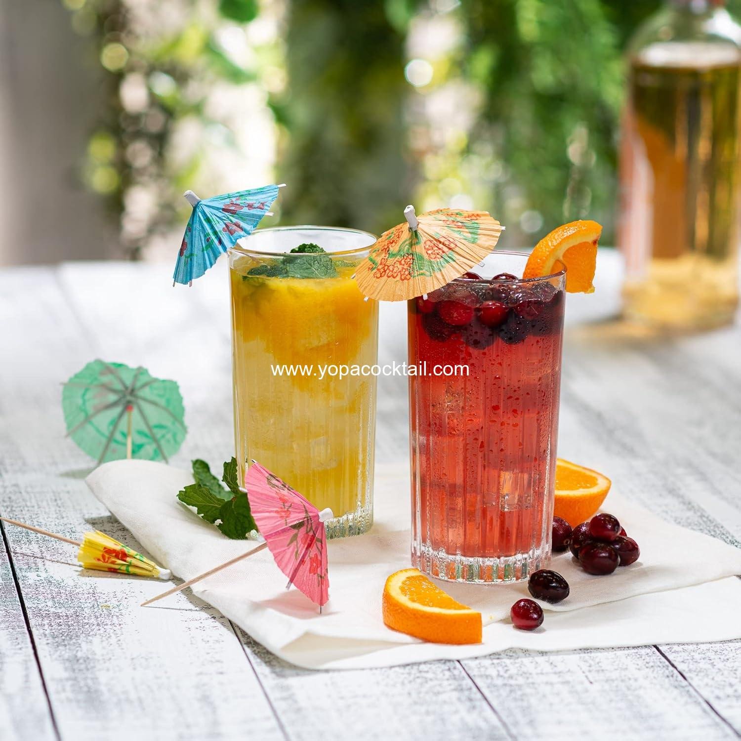 Wholesale Cocktail Umbrellas [240 Count] - Assorted Tropical Colors Drink Picks for Cocktails and Appetizers - OEM Supplier