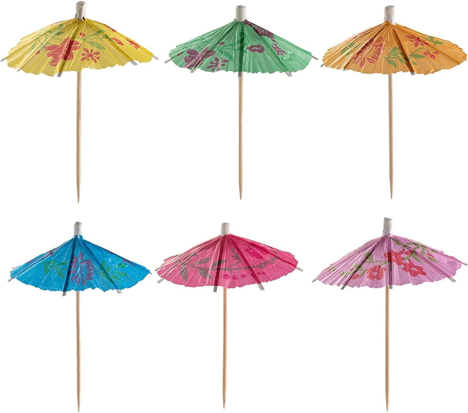 GUSTO [240 Count] Cocktail Umbrellas for Drinks, Umbrella Drink Picks - Assorted Tropical Colors Party Toothpicks for Cocktails, Appetizers - (Formerly Comfy Package)