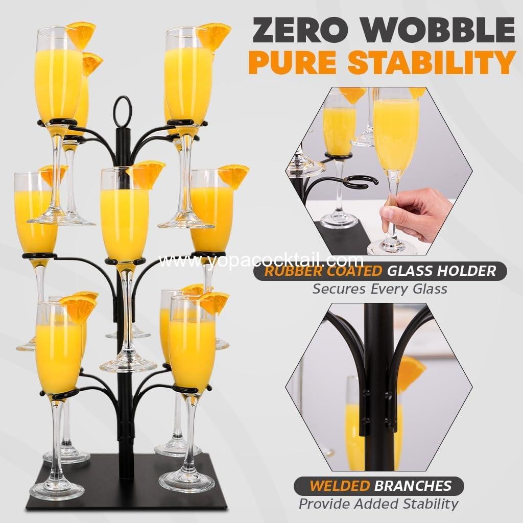 Wholesale Cocktail Tree Stand Tower - Holds 12 Glasses - Mimosa Bar Display for Parties - Wine Glass Holder Supplier