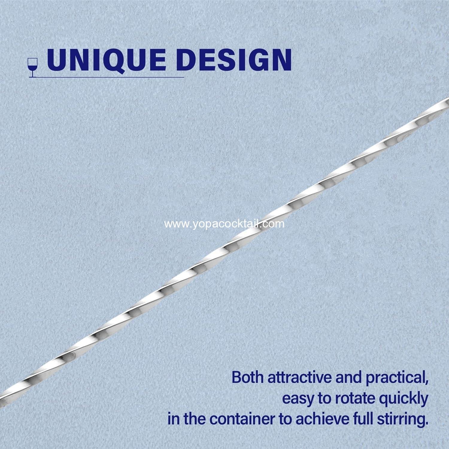 Wholesale Cocktail Mixing Stirrers Stainless Steel 12 Inch Bar Spoon Set of 2 Silver, Supplier