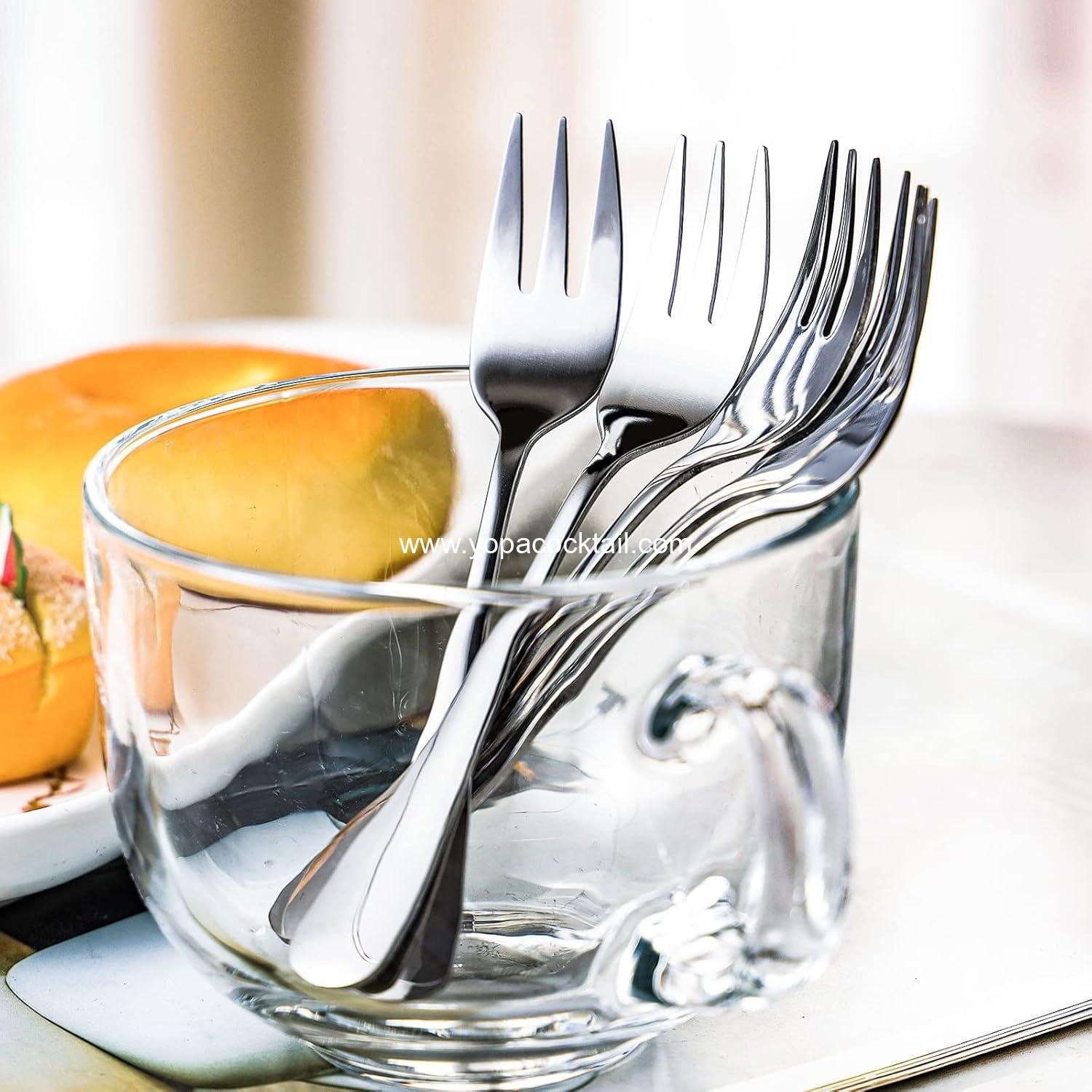 Wholesale Dessert Forks Set of 12, 5.5 Inches Stainless Steel Cocktail and Appetizer Forks for Parties, Dishwasher Safe, Supplier