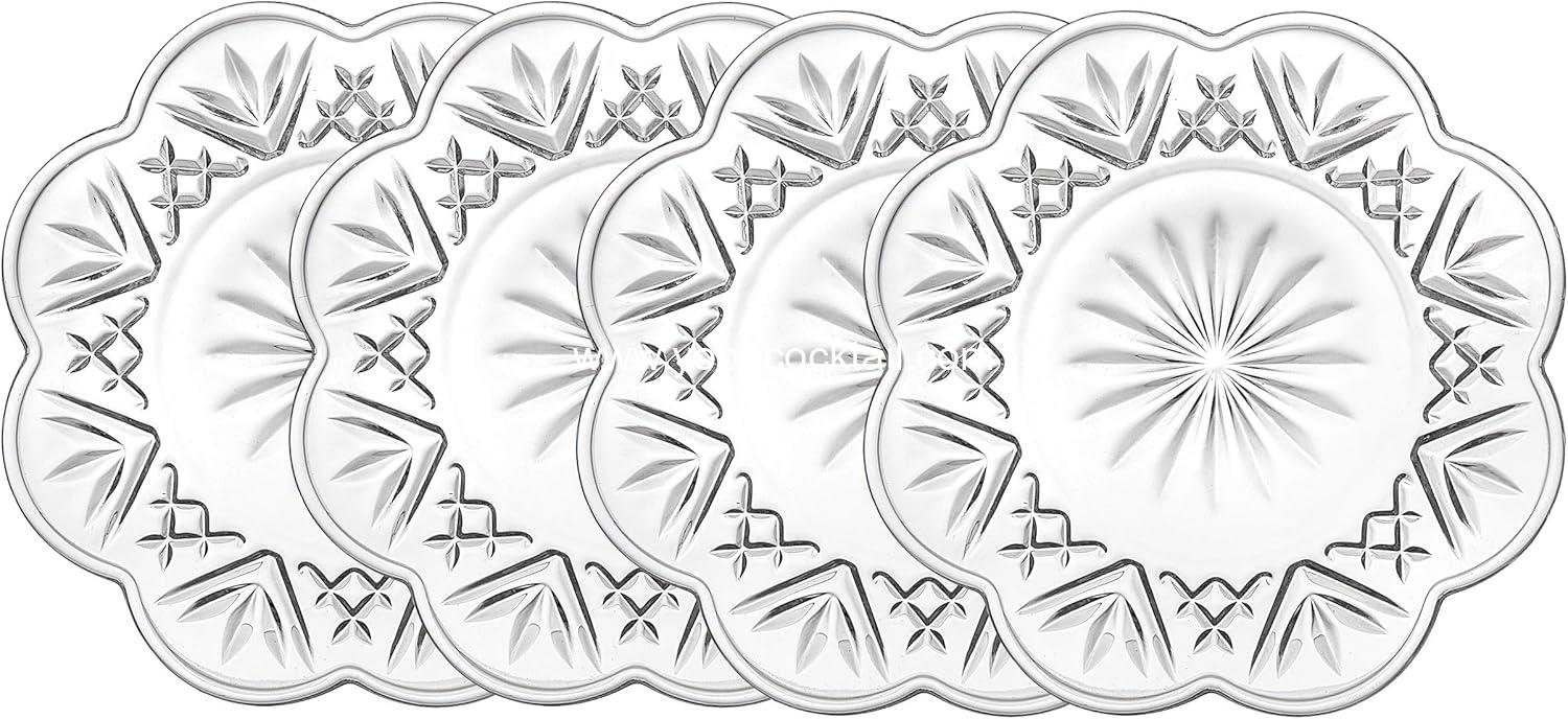 Wholesale Lead Crystal Set of 4 Dublin Canape Plates - Supplier