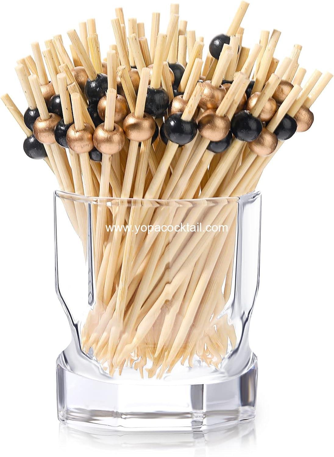 Wholesale 120 Pcs Christmas Cocktail Picks 4.7 Inch Fancy Toothpicks Appetizer Skewers for Drinks Desserts Charcuterie Party Supplies (Gold, Black) Supplier