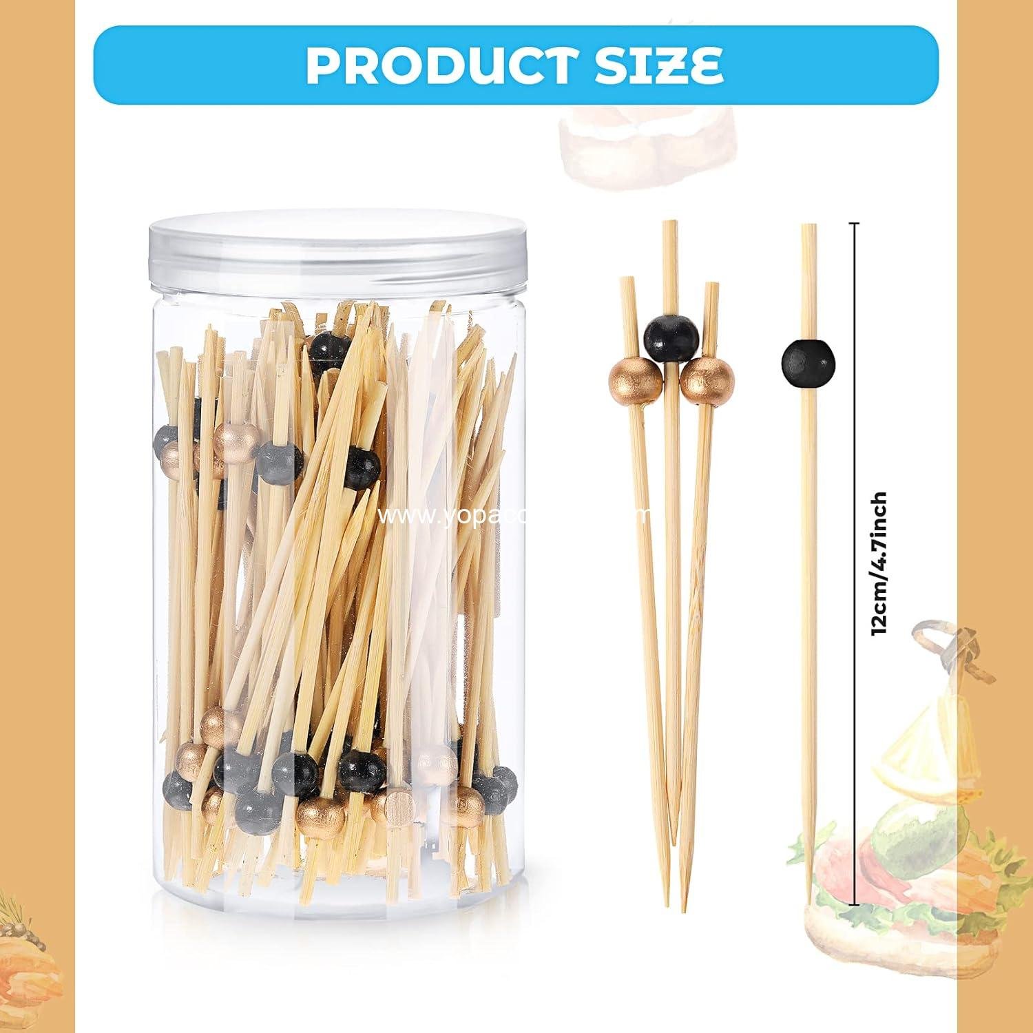Wholesale 120 Pcs Christmas Cocktail Picks 4.7 Inch Fancy Toothpicks Appetizer Skewers for Drinks Desserts Charcuterie Party Supplies (Gold, Black) Supplier
