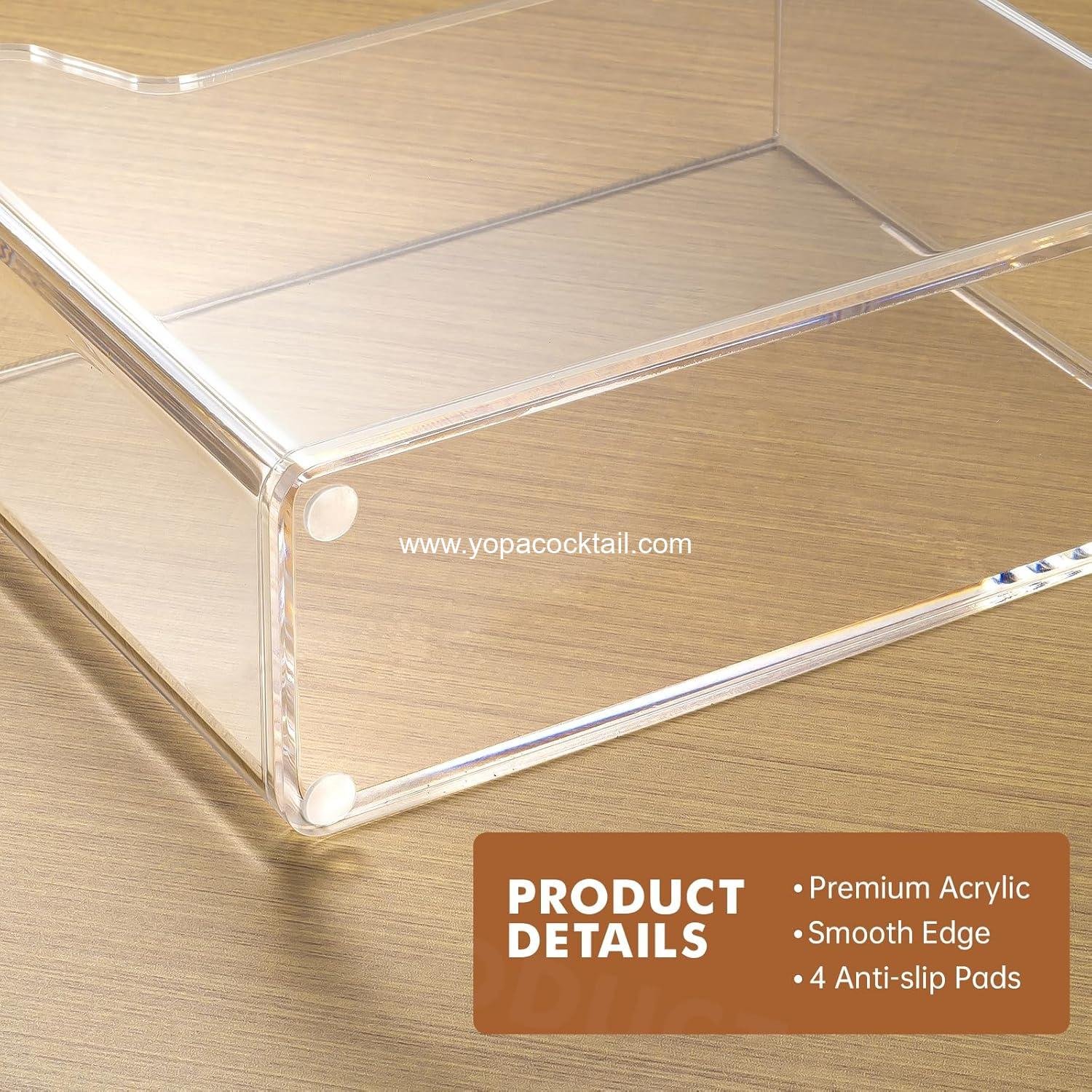 Wholesale Clear Acrylic Napkin Holder for Table, Modern Vertical Paper Napkin Holder for Kitchen and Dinner Table, Guest Napkin Holder for Home or Restaurant, OEM