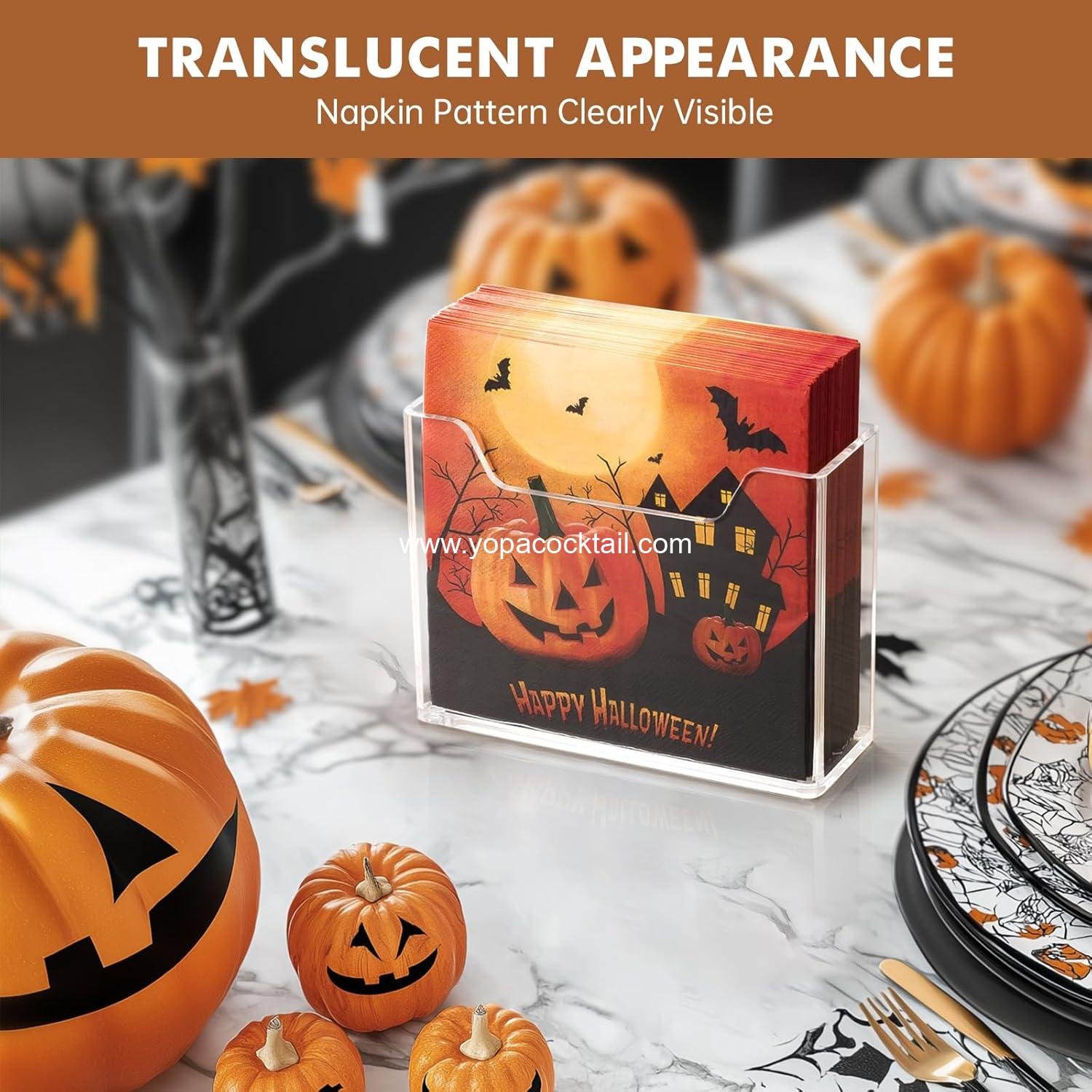 Wholesale Clear Acrylic Napkin Holder for Table, Modern Vertical Paper Napkin Holder for Kitchen and Dinner Table, Guest Napkin Holder for Home or Restaurant, OEM