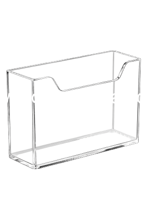 Wholesale Clear Acrylic Napkin Holder for Table, Modern Vertical Paper Napkin Holder for Kitchen and Dinner Table, Guest Napkin Holder for Home or Restaurant, OEM