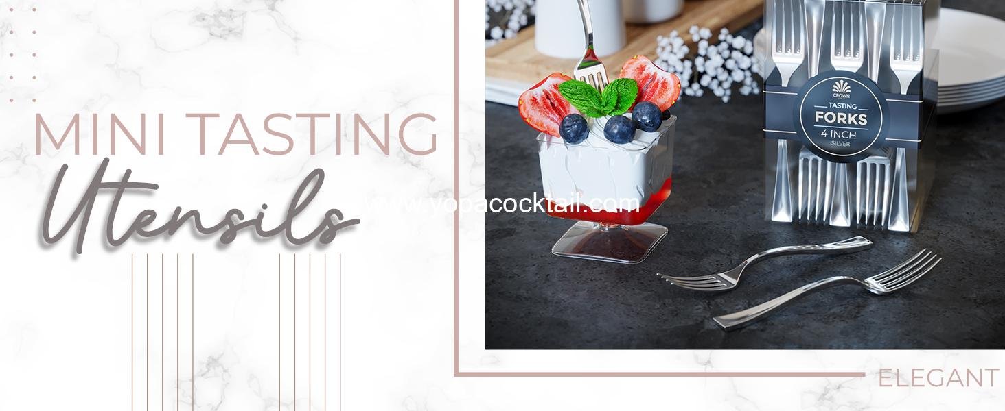 Wholesale Heavy Duty Plastic Mini Forks 100CT Premium Silver Look Dessert Tasting Forks Supplier Wholesale Heavy Duty Plastic Mini Forks 100CT Premium Silver Look Dessert Tasting Forks Supplier