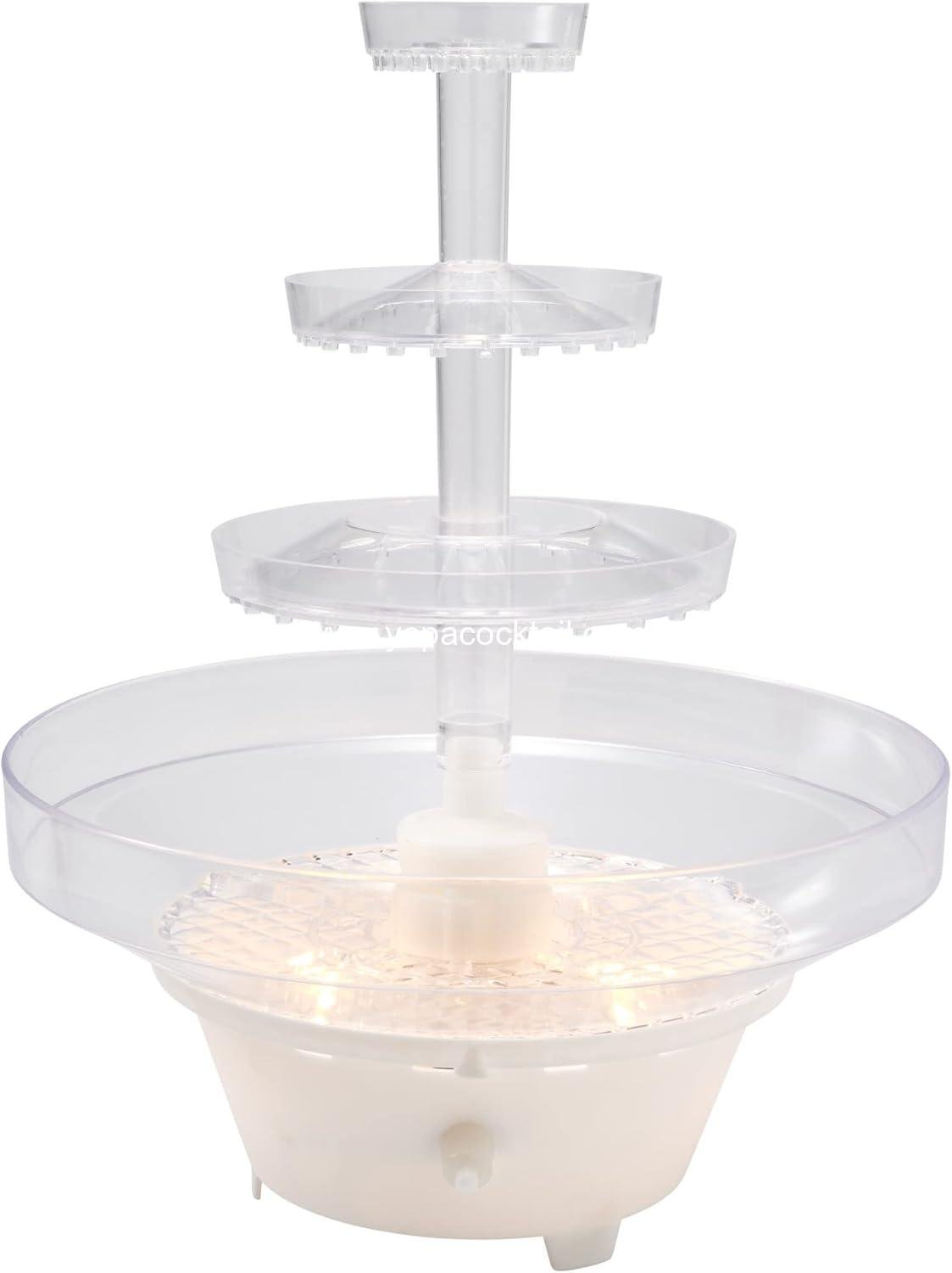Wholesale 3-Tier Wedding Fountain Cake Decoration, Beautiful Water Fountain with Light Base, Easy Setup, Multi-Color - Supplier