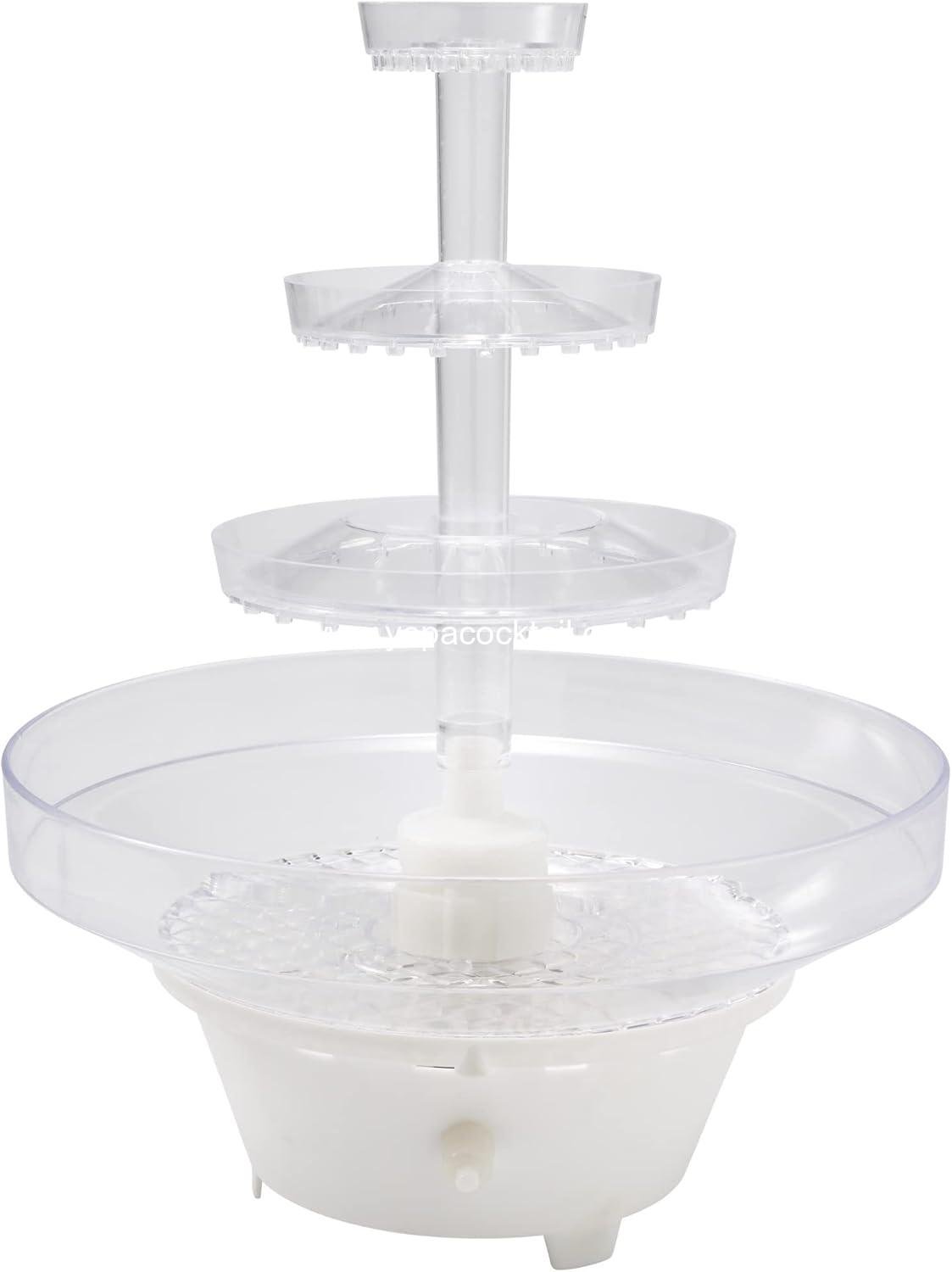 Wholesale 3-Tier Wedding Fountain Cake Decoration, Beautiful Water Fountain with Light Base, Easy Setup, Multi-Color - Supplier