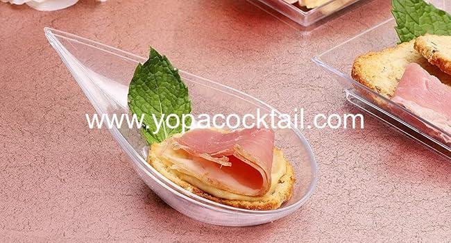 Wholesale Disposable Appetizer Plates and Teardrop Spoons Set - Durable 72-Piece Set with 2.5