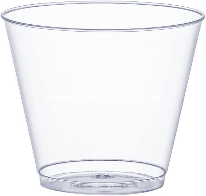 Wholesale Clear Hard Plastic Cups 9 oz Squat - 200 Count Small Disposable Party Cocktail Glasses Supplier