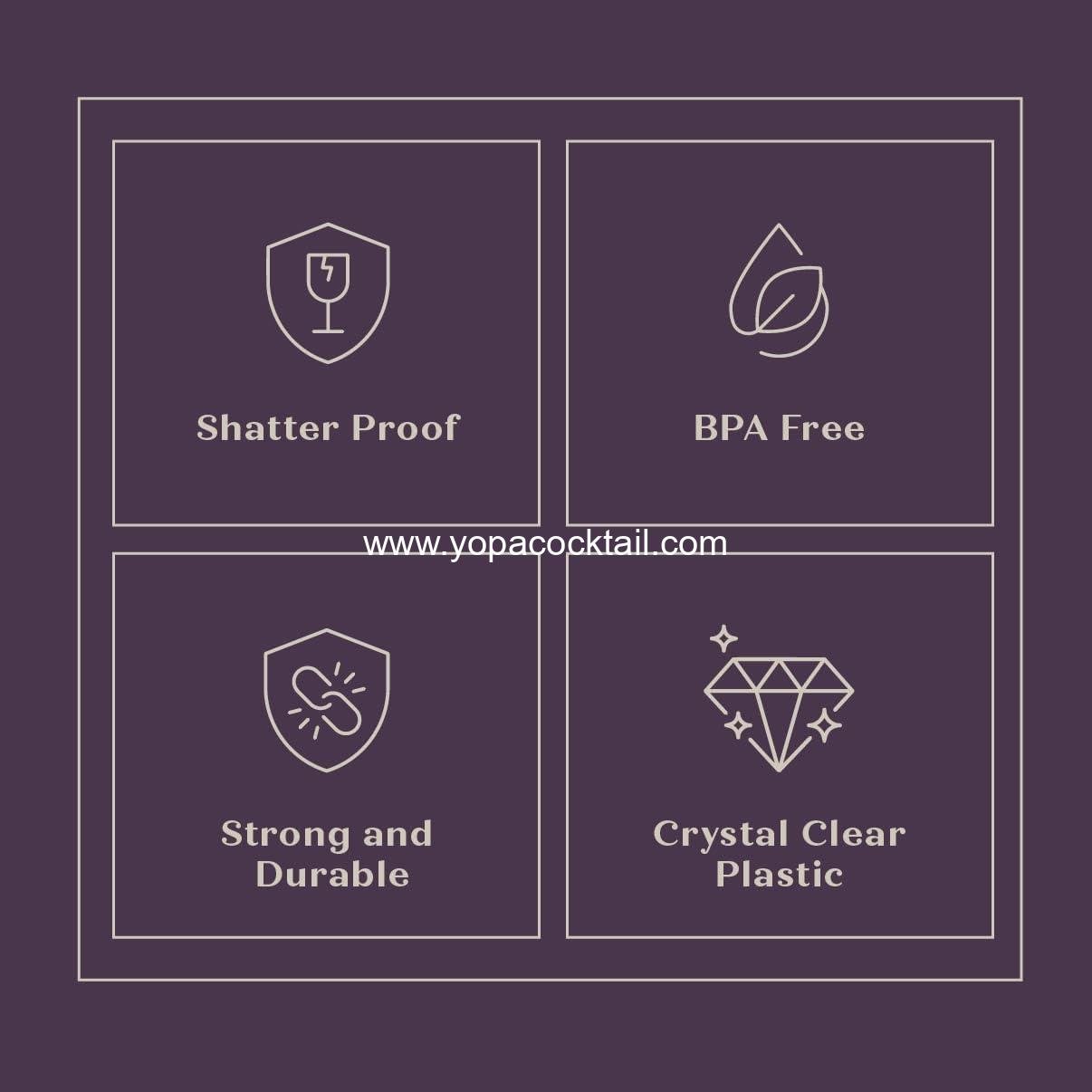 Wholesale Clear Hard Plastic Cups 9 oz Squat - 200 Count Small Disposable Party Cocktail Glasses Supplier