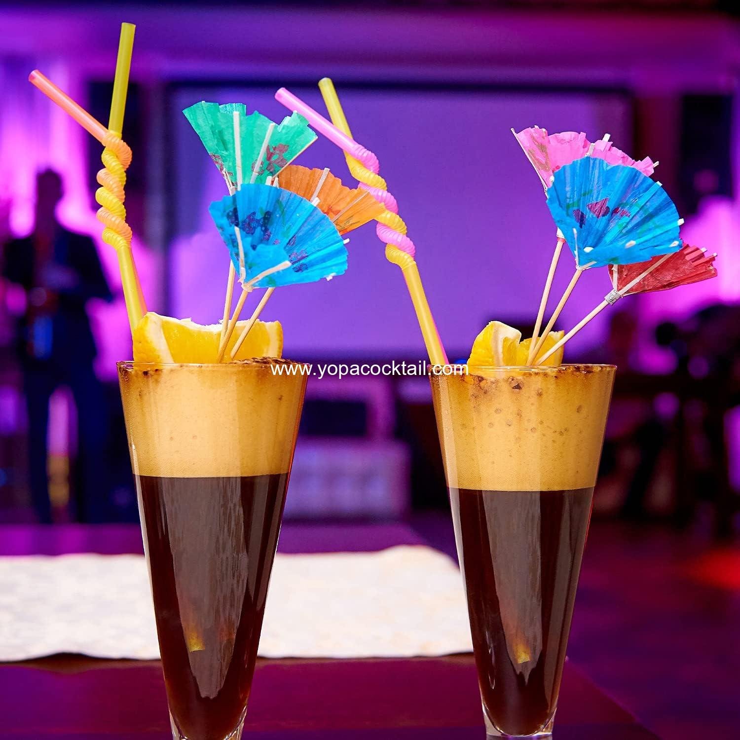 Wholesale 152 Pcs Cocktail Umbrella Picks, Hawaiian Drink Umbrellas for Tiki Bars, Fruit Platters, Birthday Parties, Assorted Colors, 3 Styles - Factory
