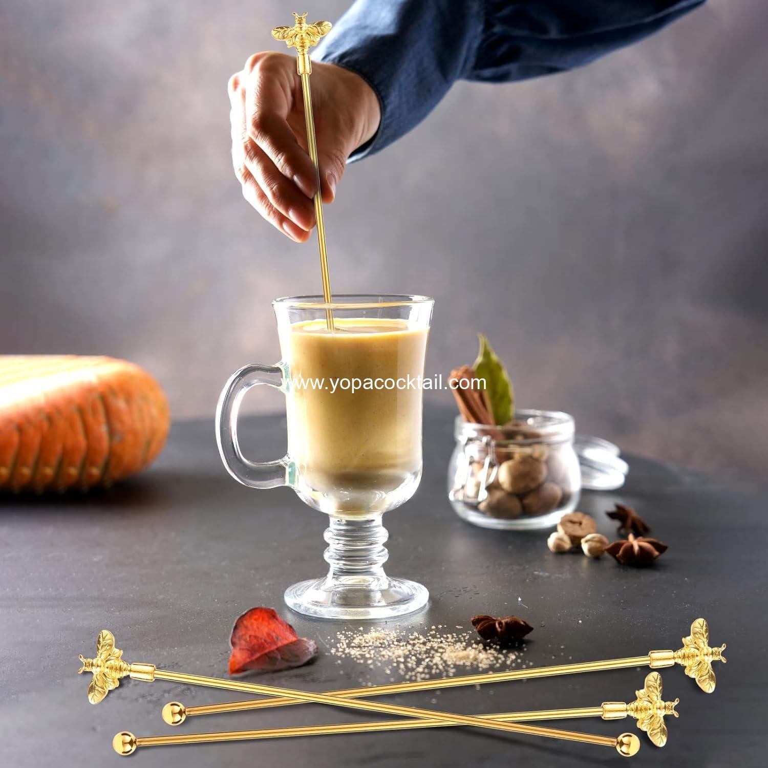 Wholesale 4Pcs Bumble Bee Cocktail Stirrers Swizzle Sticks Stainless Steel 7.5 Wholesale 4Pcs Bumble Bee Cocktail Stirrers Swizzle Sticks Stainless Steel 7.5