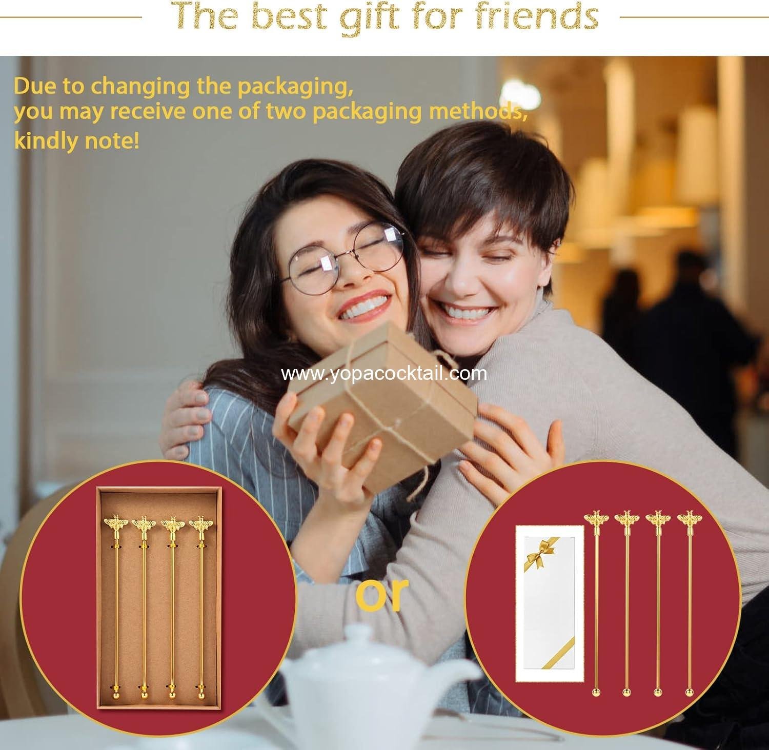 Wholesale 4Pcs Bumble Bee Cocktail Stirrers Swizzle Sticks Stainless Steel 7.5 Wholesale 4Pcs Bumble Bee Cocktail Stirrers Swizzle Sticks Stainless Steel 7.5