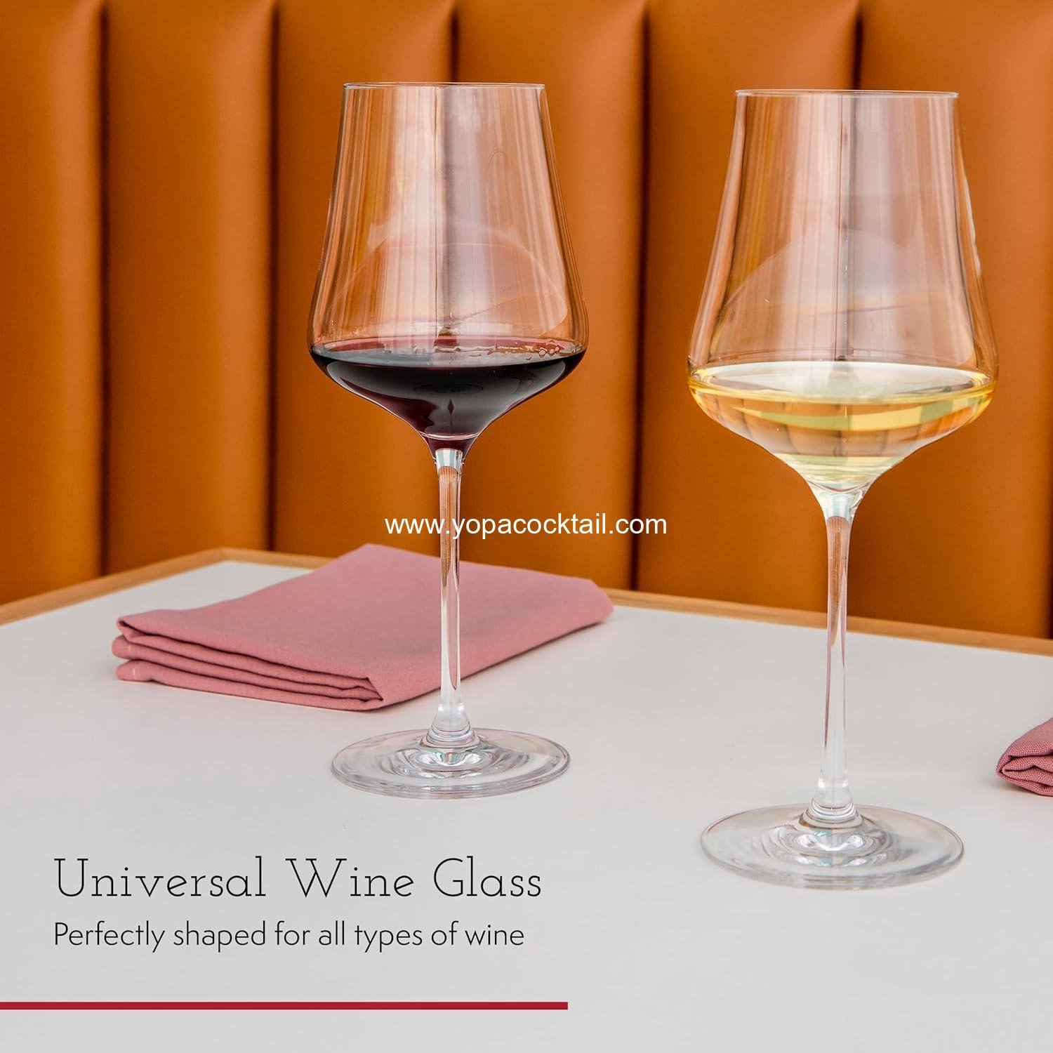 Wholesale Universal Wine Glasses Set of 4 with Gift Boxes - Premium Lead-Free Crystal for Red and White Wine - Dishwasher Safe, 16 oz, Supplier