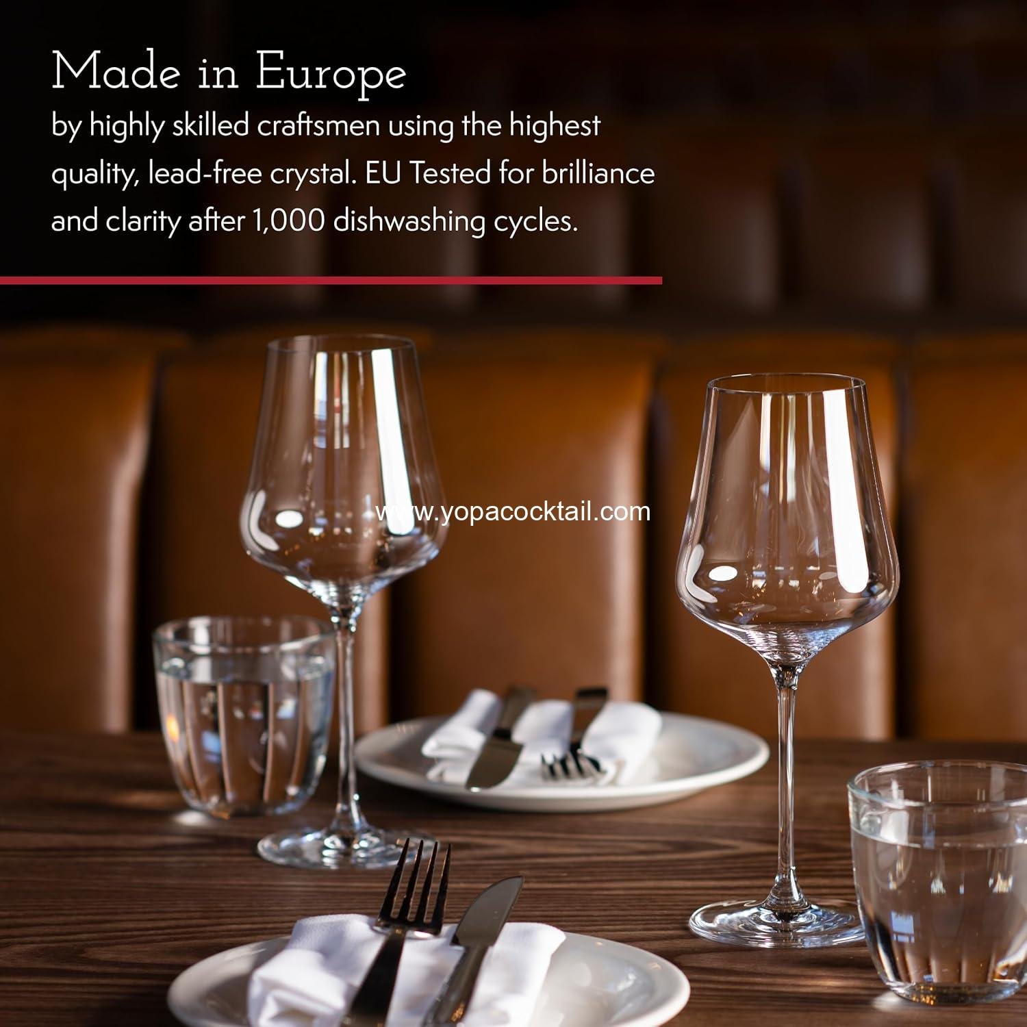 Wholesale Universal Wine Glasses Set of 4 with Gift Boxes - Premium Lead-Free Crystal for Red and White Wine - Dishwasher Safe, 16 oz, Supplier