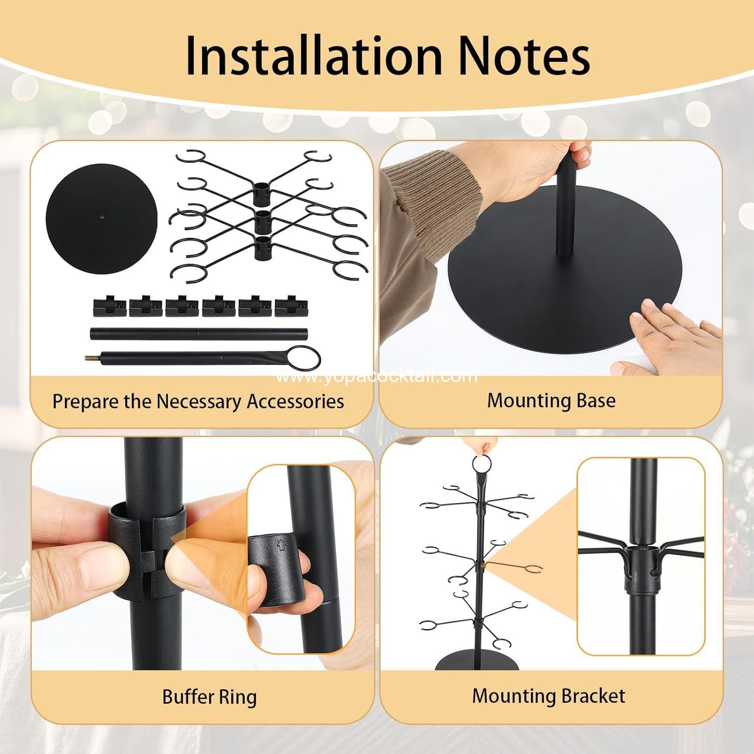 Wholesale Cocktail Tree Stand - 3 Tier Drink Holder for 12 Champagne, Martini, Margarita Cups - Ideal for Graduation, Bridal Showers, Birthdays, Housewarmings, and Bachelorette Parties Supplier