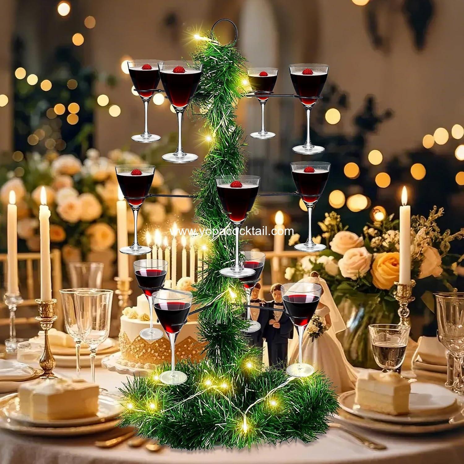 Wholesale Cocktail Tree Stand - 3 Tier Drink Holder for 12 Champagne, Martini, Margarita Cups - Ideal for Graduation, Bridal Showers, Birthdays, Housewarmings, and Bachelorette Parties Supplier