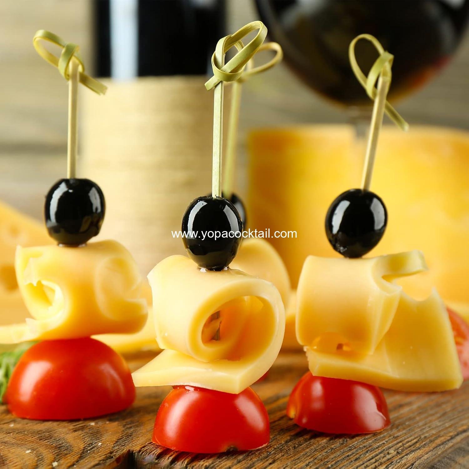 Wholesale 200PCS Bamboo Cocktail Picks 4.7 Inch Skewers for Appetizers Fancy Toothpicks Decorative Knot Sticks for Party Drinks Fruit Charcuterie Boards Accessories Supplier Wholesale 200PCS Bamboo Cocktail Picks 4.7 Inch Skewers for Appetizers Fancy Toothpicks Decorative Knot Sticks for Party Drinks Fruit Charcuterie Boards Accessories Supplier