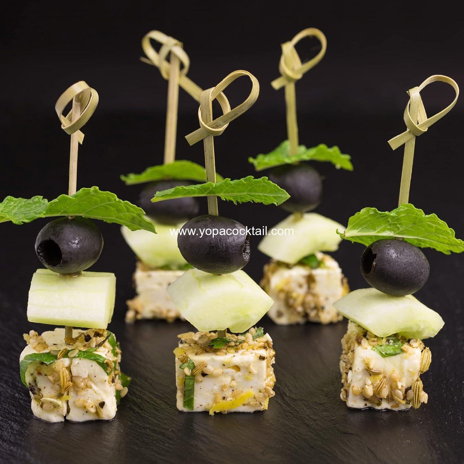 Wholesale 200PCS Bamboo Cocktail Picks 4.7 Inch Skewers for Appetizers Fancy Toothpicks Decorative Knot Sticks for Party Drinks Fruit Charcuterie Boards Accessories Supplier Wholesale 200PCS Bamboo Cocktail Picks 4.7 Inch Skewers for Appetizers Fancy Toothpicks Decorative Knot Sticks for Party Drinks Fruit Charcuterie Boards Accessories Supplier