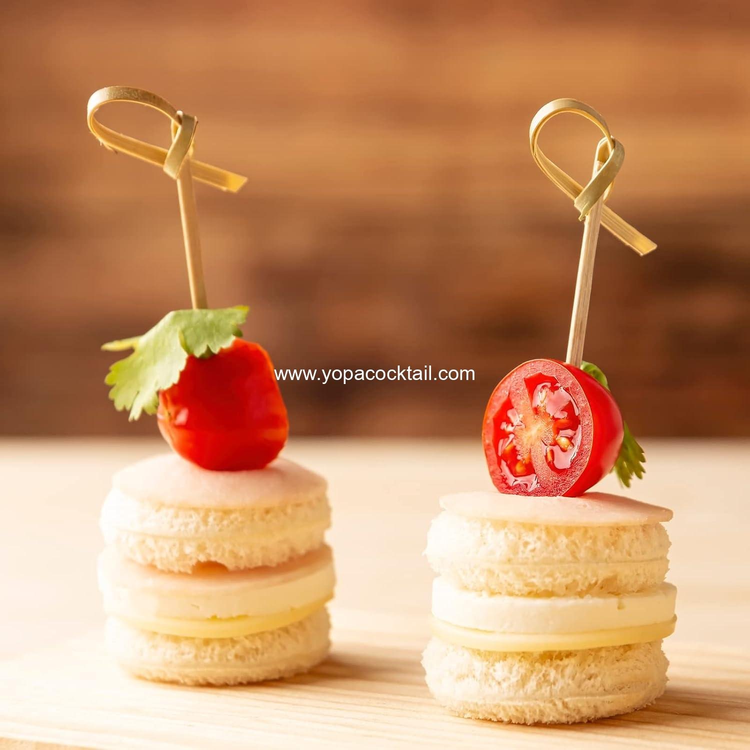 Wholesale 200PCS Bamboo Cocktail Picks 4.7 Inch Skewers for Appetizers Fancy Toothpicks Decorative Knot Sticks for Party Drinks Fruit Charcuterie Boards Accessories Supplier Wholesale 200PCS Bamboo Cocktail Picks 4.7 Inch Skewers for Appetizers Fancy Toothpicks Decorative Knot Sticks for Party Drinks Fruit Charcuterie Boards Accessories Supplier