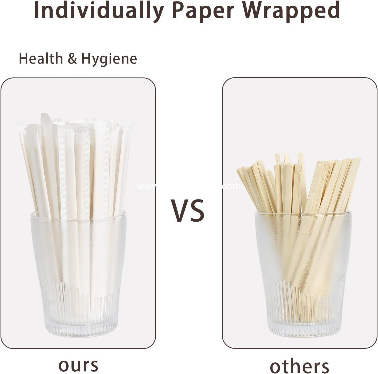 Wholesale 500Pcs Bamboo Coffee Stirrers Individually Wrapped – 5.5 Inch Coffee Stir Sticks for Bar, Disposable Coffee and Cocktail Stir Sticks Supplier