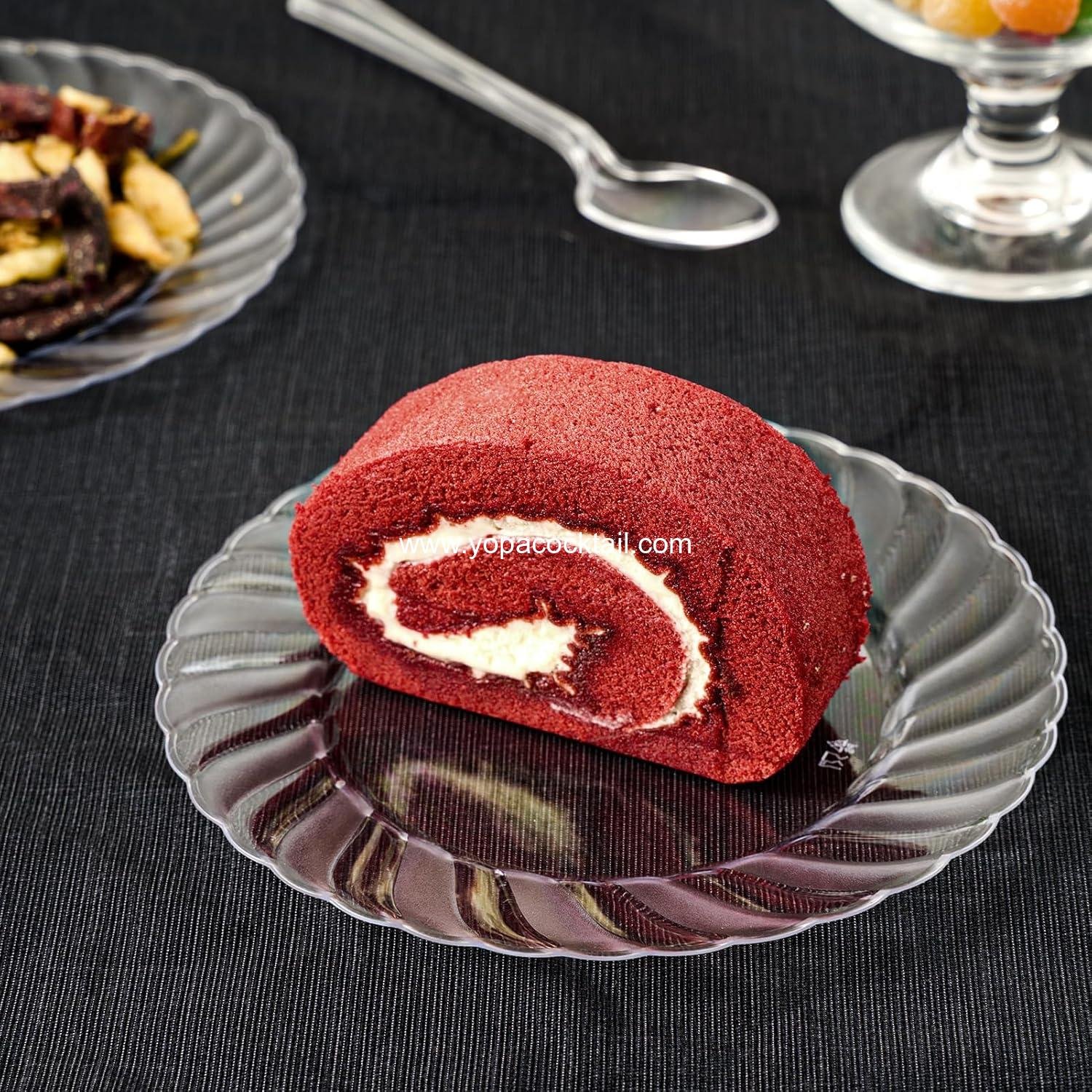 Wholesale 100 Count 6 Inch Clear Plastic Plates - Heavy Duty Disposable Salad Dessert Plates, Premium Hard Plastic for Weddings, Parties, and Events - Supplier