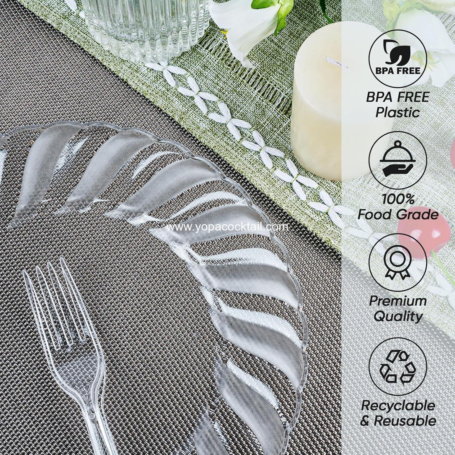 Wholesale 100 Count 6 Inch Clear Plastic Plates - Heavy Duty Disposable Salad Dessert Plates, Premium Hard Plastic for Weddings, Parties, and Events - Supplier