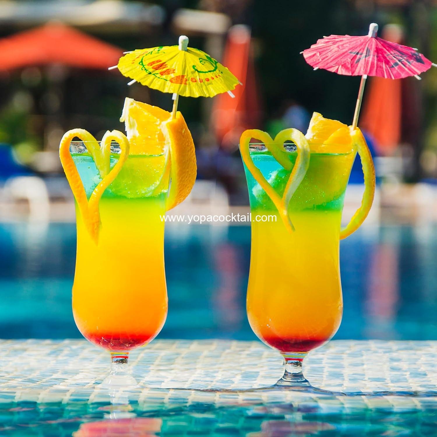 Wholesale Cocktail Umbrellas for Drinks - 20 pcs Mini Paper Drink Umbrellas 4.25