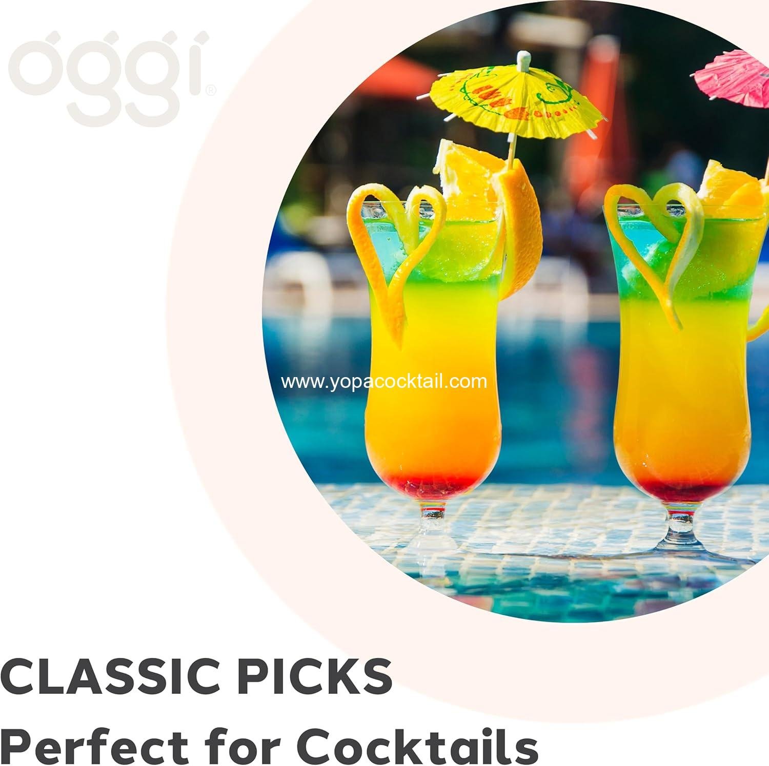 Wholesale Cocktail Umbrellas for Drinks - 20 pcs Mini Paper Drink Umbrellas 4.25