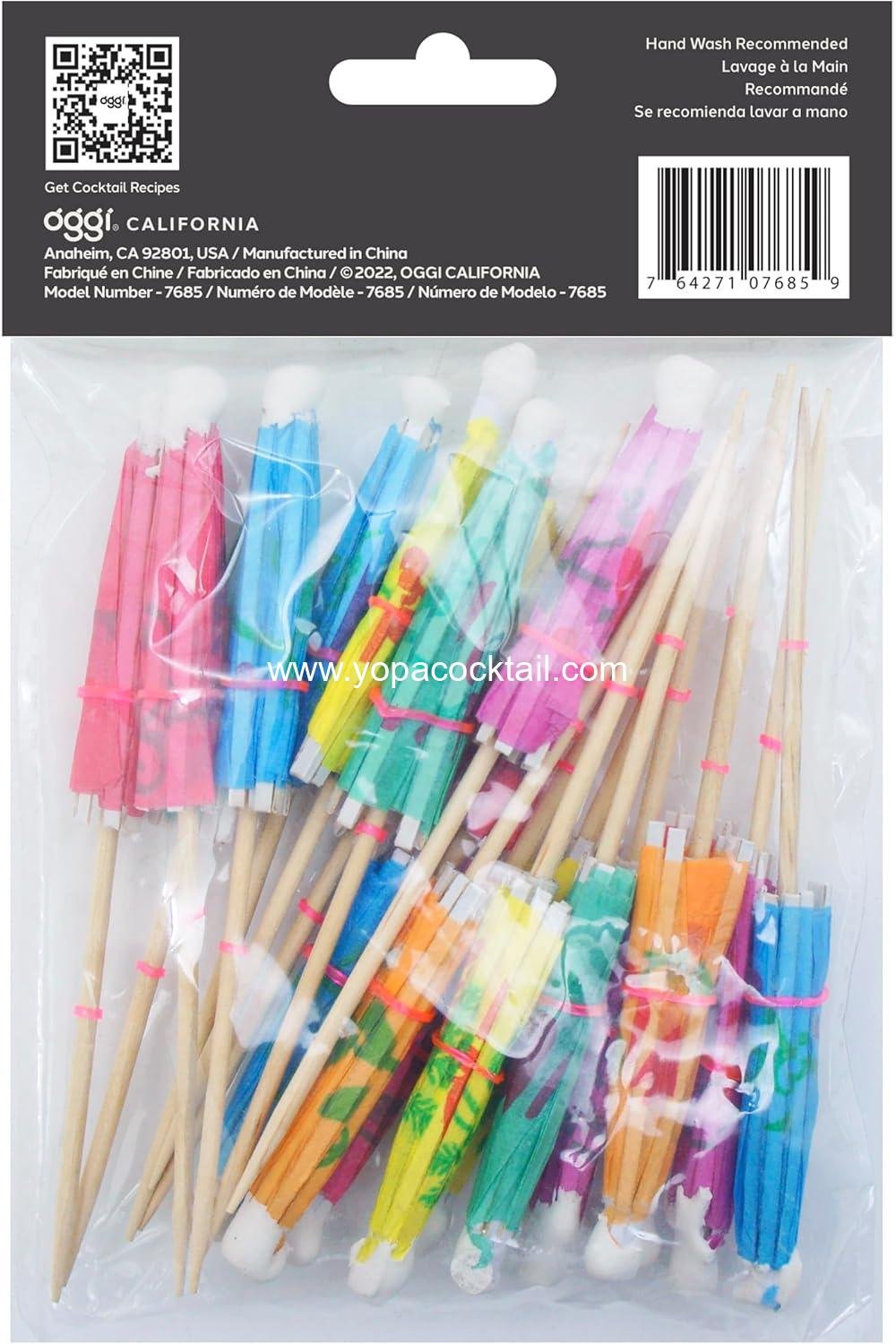 Wholesale Cocktail Umbrellas for Drinks - 20 pcs Mini Paper Drink Umbrellas 4.25