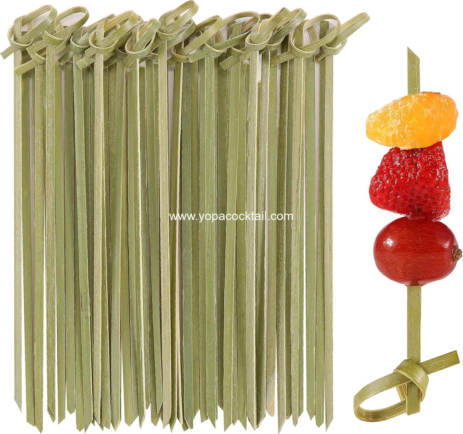 Wholesale 200 PCS 4.7 Inch Bamboo Cocktail Picks for Appetizers, Mini Food Sticks, Fancy Toothpicks for Drinks, Fruit, Charcuterie, Cocktail Garnish Accessories, Party Supplies Supplier