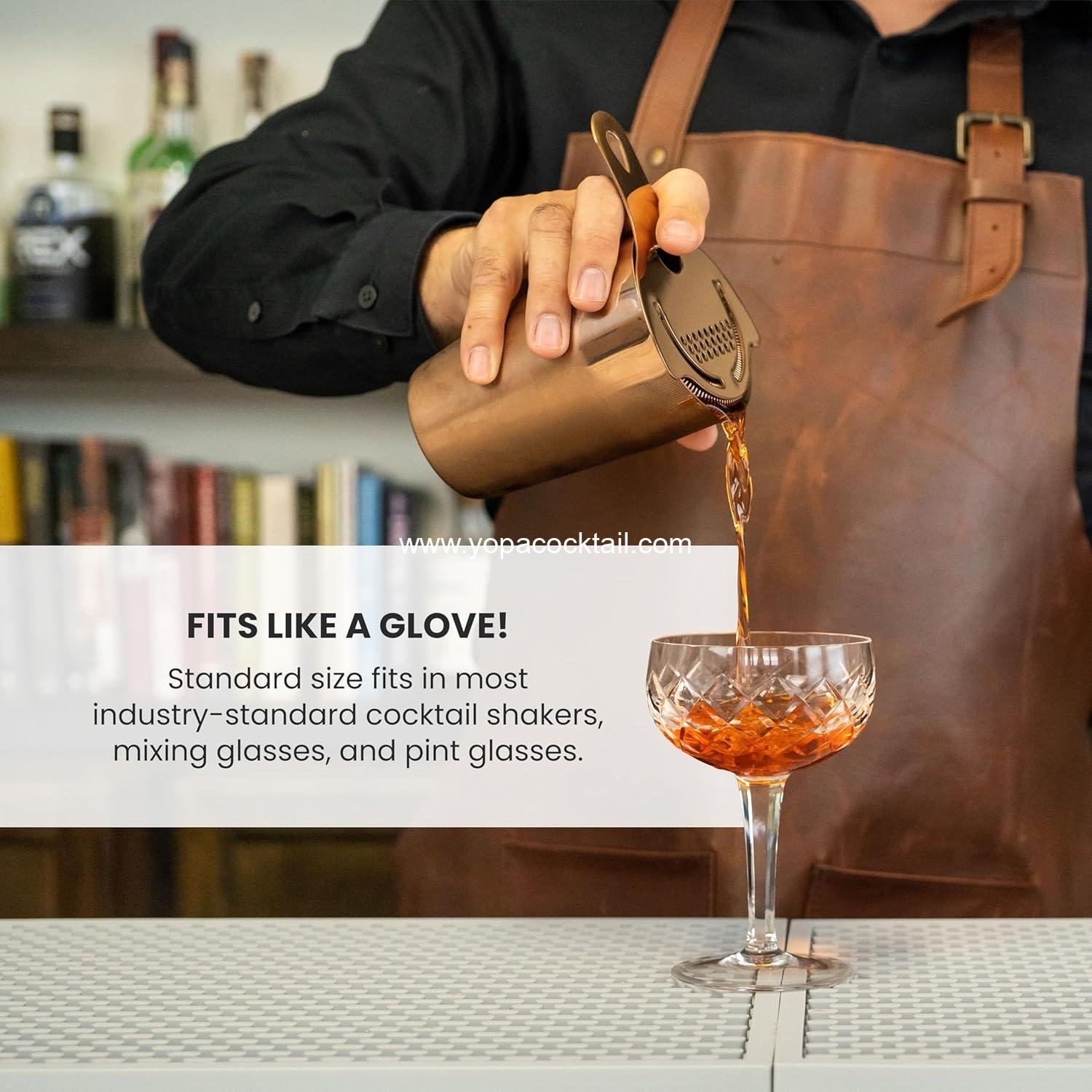 A Bar Above Hawthorne Strainer for Cocktails, Bar Strainer Cocktail, with High-Density Spring, Mirrored Stainless Steel Finish, Drink Strainer, Cocktail Strainer, for Boston Shakers and Mixing Glasses