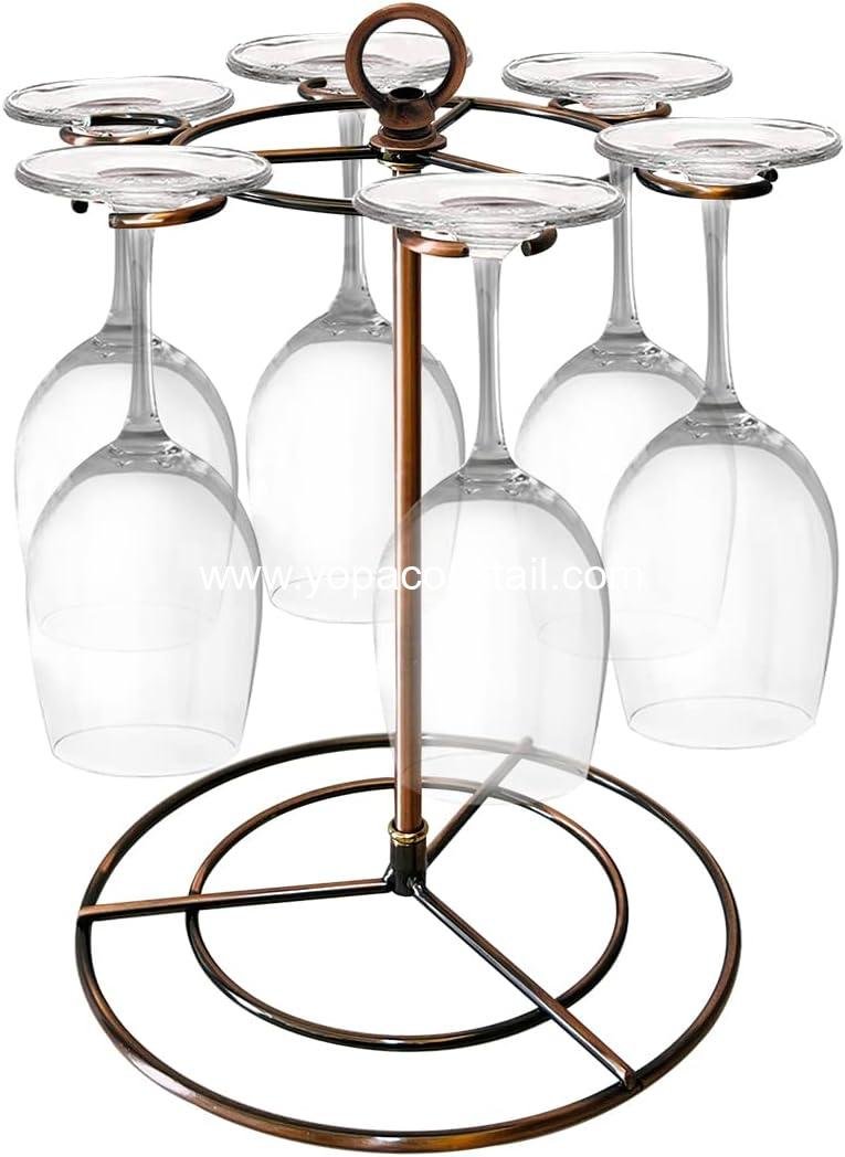 Wholesale Champagne Stand Holder for Party - Drink Tree Wine Glass Flight Server Tabletop Stemware Rack Organizer Cocktail Cup Tree for Wine Tasting Bar (Bronze) Supplier