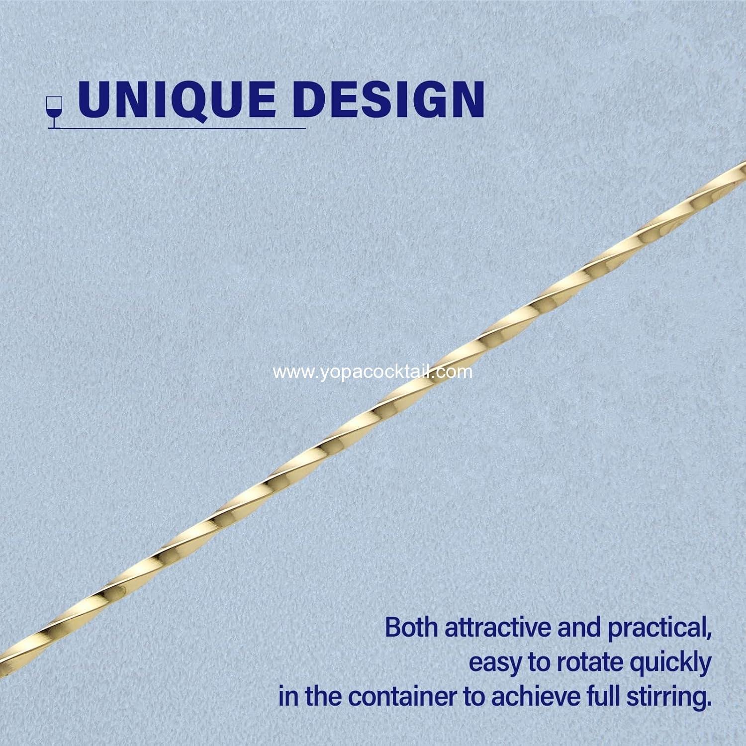 Wholesale 2 Pcs 12 Inch Bar Spoon Long Handle Mixing Stirrers for Drinks Stainless Steel Cocktail Shaker Spoon Gold Supplier Wholesale 2 Pcs 12 Inch Bar Spoon Long Handle Mixing Stirrers for Drinks Stainless Steel Cocktail Shaker Spoon Gold Supplier