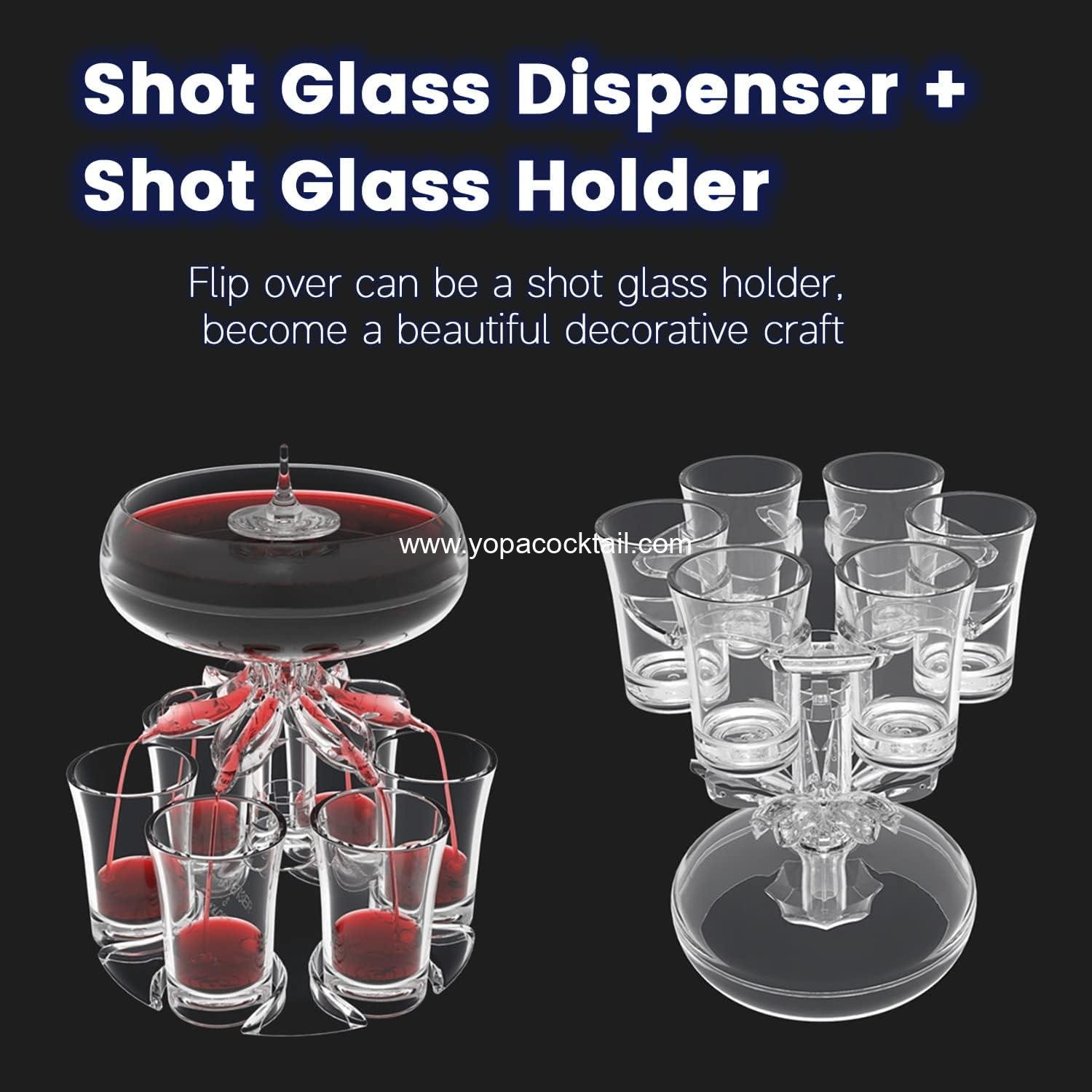 Wholesale Touchless Shot Dispenser with 6 Shot Glasses - Acrylic Liquor Pourer for Beverages, Cider, and Cocktails - Fun Bar Accessories Home Gifts (V2 LED) Supplier