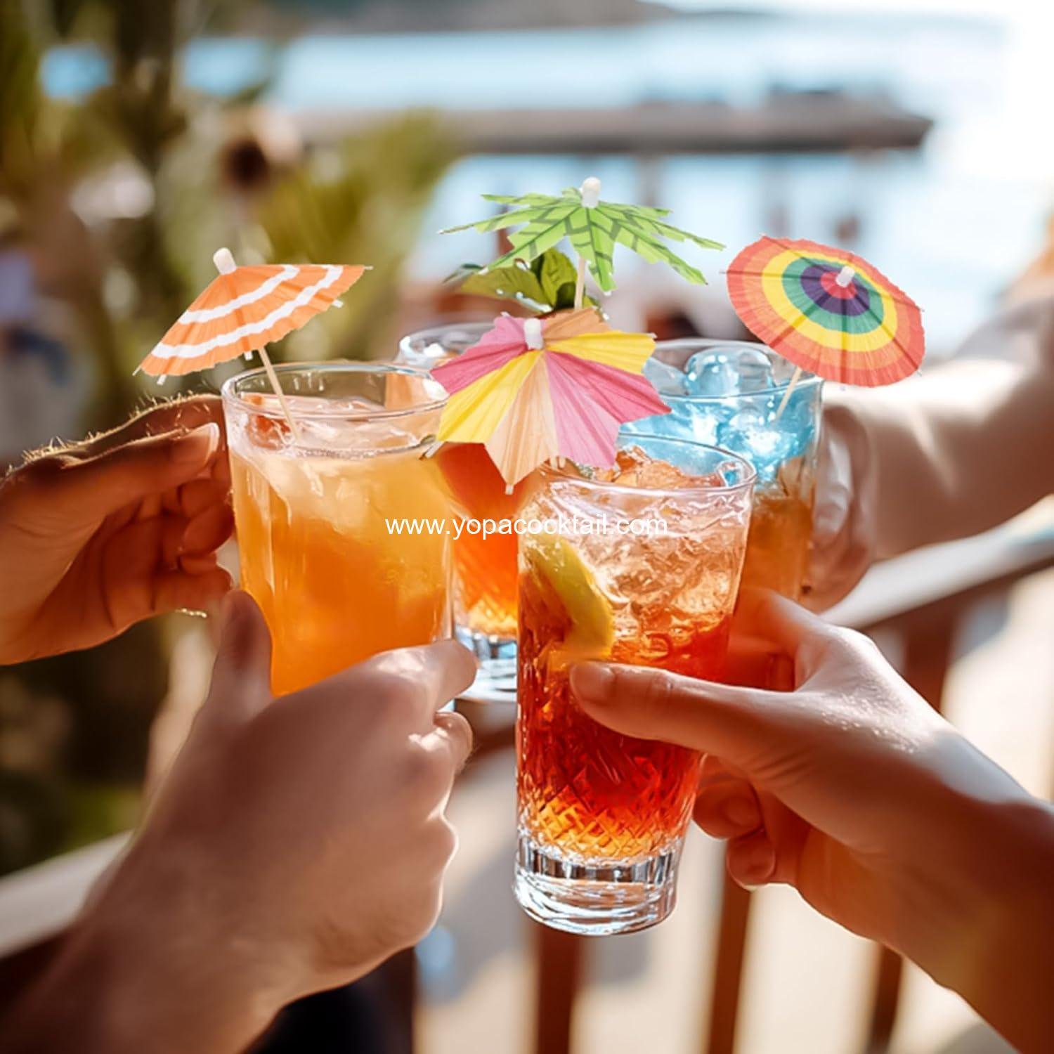 Wholesale 50 Pack Drink Umbrellas - Assorted Cocktail Umbrellas for Drinks, Mini Paper Umbrellas for Hawaiian Cupcake Toppers, Colorful Cocktail Picks for Luau Tiki Party Decorations - Supplier