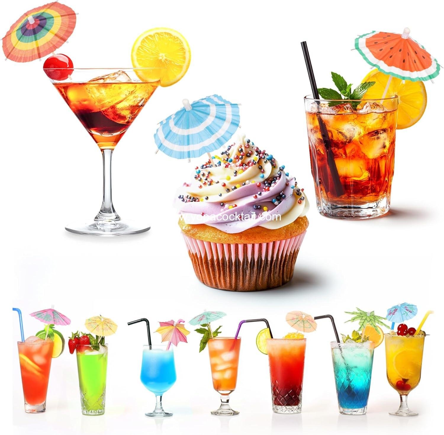 Wholesale 50 Pack Drink Umbrellas - Assorted Cocktail Umbrellas for Drinks, Mini Paper Umbrellas for Hawaiian Cupcake Toppers, Colorful Cocktail Picks for Luau Tiki Party Decorations - Supplier